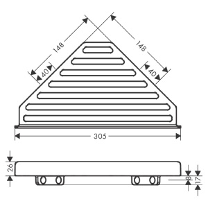 Etajera, Hansgrohe, AddStoris, negru mat - Img 2