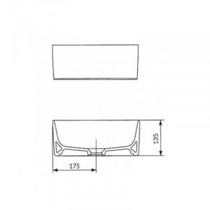 Lavoar Cersanit, Crea, patrat pe blat, 35 cm, alb - Img 6