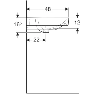 Lavoar Geberit, Smyle Square, 60 cm, alb - Img 4