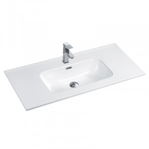 Lavoar incastrat, Fluminia, Siena-100, dreptunghiular, alb