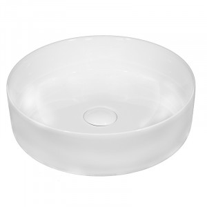 Lavoar pe blat, Fluminia, Alice, rotund, diametru 40cm, alb
