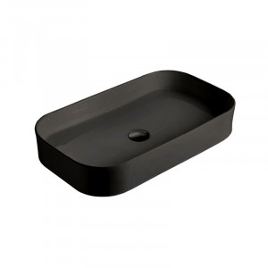 Lavoar pe blat, Fluminia, Capri-65, 65 x 38 cm, negru mat
