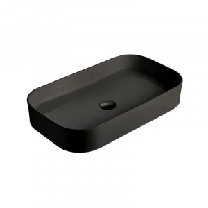 Lavoar pe blat, Fluminia, Capri-65, 65 x 38 cm, negru mat