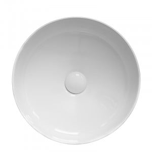 Lavoar pe blat, Fluminia, Havana, rotund, diametru 40, alb - Img 3