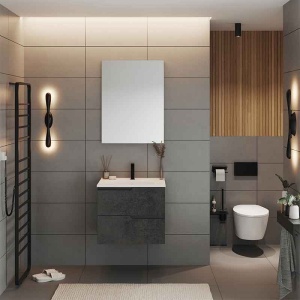 Mobilier pentru lavoar încastrat Fluminia, Bari 60, urban grey - Img 3