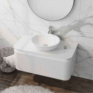 Mobilier pentru lavoar, Spectrum, Milena 100, riflat alb mat - Img 2