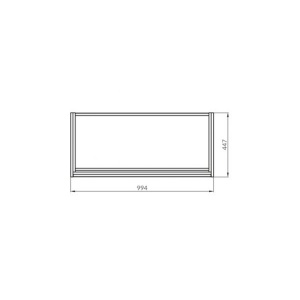 Mobilier suspendat Cersanit, Crea, cu doua sertare, 100 cm, gri - Img 3