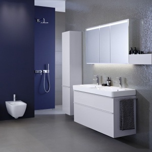 Mobilier suspendat Geberit, Smyle Square, pentru lavoar de 120 cm, alb - Img 6