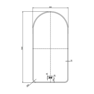 Oglindă baie cu LED și dezaburire Fluminia Gaudi Black, 50 x 100 cm, lumină ambientală, ramă aluminiu negru - Img 2