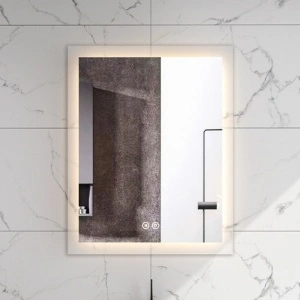 Oglinda Fluminia, Miro 60, dreptunghiulara, cu LED, 3 culori, dezaburire, 60 cm