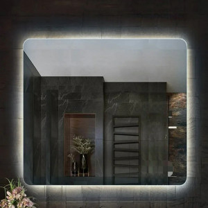 Oglindă Fluminia, Verona-80, pătrată, 80 x 80 cm, cu LED Ambiental Light, 3 culori, dezaburire - Img 4