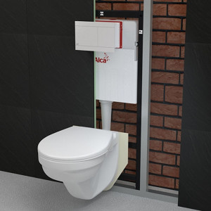 Rezervor wc incastrat AlcaDrain, Sadromodul, pentru instalari uscate (in gips-carton) 8.4 cm pentru vas wc suspendat - Img 3