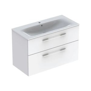 Set mobilier cu lavoar, Geberit, Selnova Square, 100 cm, alb