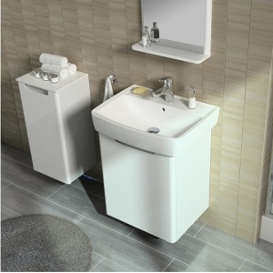 Set mobilier si lavoar, Kolo Geberit Group, Rekord, 40 cm, alb lucios - Img 4