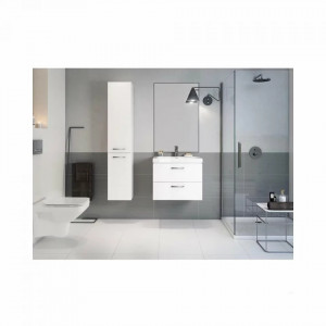 Set mobilier suspendat cu lavoar Cersanit Lara Como 80cm, alb - Img 2