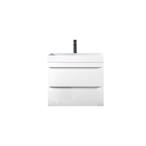 Set mobilier suspendat si lavoar, KolpaSan, Naomi, 50 cm, alb