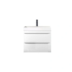 Set mobilier suspendat si lavoar, KolpaSan, Naomi, 50 cm, alb
