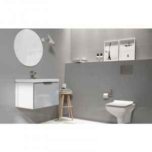 Set vas WC Cersanit, Como New, suspendat, Rimless cu capac Soft-Close si Easy Off, slim - Img 3