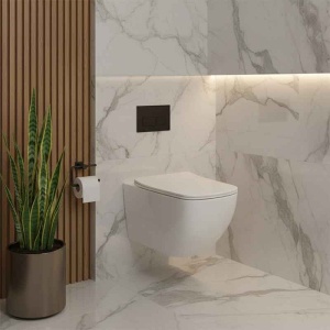Set vas WC suspendat cu capac Fluminia, Dino Tornado, cu Tornado Flush, 37 x 55.5 cm, alb - Img 3