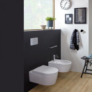 Set vas WC suspendat Villeroy & Boch, Avento, direct flush, cu capac slim, soft close, quick release, alb - Img 4