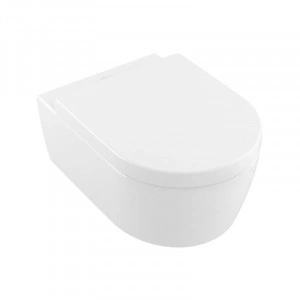 Set vas wc suspendat, Villeroy & Boch, Avento, direct flush, cu capac soft close, quick release, alb alpin