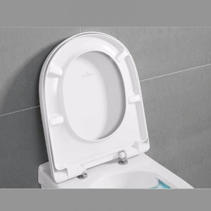 Set vas WC suspendat Villeroy & Boch, O.Novo, COMPACT, direct flush, cu capac soft close, alb - Img 5