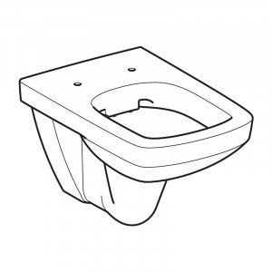 Vas WC suspendat, Geberit, Selnova Square, cu spalare verticala, rimfree, alb - Img 3