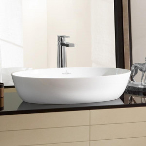 Villeroy-Boch, Artis, lavoar pe blat, oval, 61 cm, alb, tehnologie Titanceram - Img 3