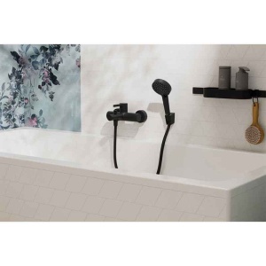 Baterie cadă-duș Hansgrohe Zesis S, montaj pe perete, negru mat - Img 2