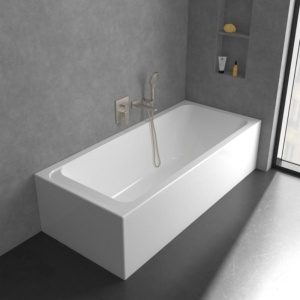 Baterie cadă-duș Villeroy&Boch, Architectura Square, montaj încastrat, brushed nickel - Img 5