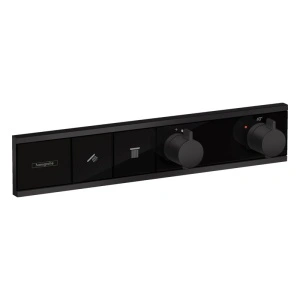 Baterie de dus, Hansgrohe, RainSelect, cu doua functii, negru mat