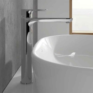Baterie înaltă pentru lavoar Villeroy&Boch, Skyla, cu ventil click-clack, crom - Img 3