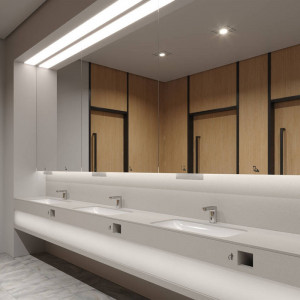Baterie lavoar electronica, Hansgrohe, Vernis Blend, h100, cu ajustare temperatura, crom - Img 3