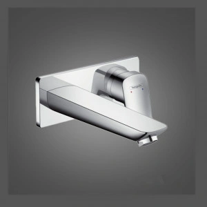 Baterie pentru lavoar Hansgrohe, Logis, cu montaj pe perete, parte vizibila, crom - Img 7