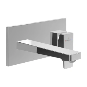 Baterie pentru lavoar incastrata Villeroy&Boch, Architectura Square, cu ventil click clack crom