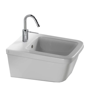 Bideu stativ Hatria, Erika Pro Q, back-to-wall, alb