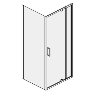 Cabină de duș dreptunghiulară Mediterraneo, Anda 120 x 100, ușă pivotantă, profil crom - Img 3