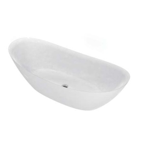 Cadă freestanding Florida, Maia Slim, 167.6 cm, ovală cu instalație completă, alb