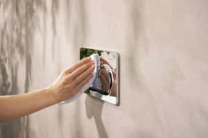 Clapetă cu acționare dublă Hansgrohe, iFrame, pentru rezervor încastrat, crom - Img 4