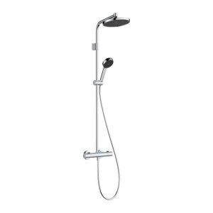 Coloană de duș Hansgrohe, Activera S, cu baterie termostatică Ecostat Fine, crom