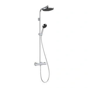 Coloană de duș Hansgrohe, Activera S, cu baterie termostatică Ecostat Fine, crom