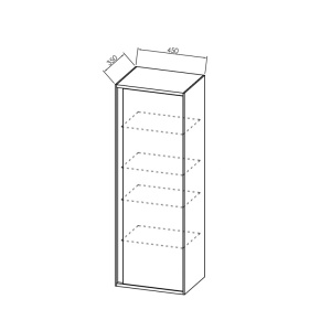 Dulap inalt suspendat Kolpasan, Pandora, 130cm, alb - Img 2
