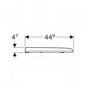 Geberit, Icon, capac wc cu soft close, 36.5x44.9 cm , duroplast - Img 2