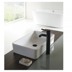 Lavoar pe blat Fluminia, Ares, alb, 48 x 37 cm - Img 4