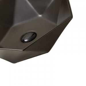 Lavoar pe blat Fluminia, Black Diamond, 49 x 49 cm, negru - Img 3