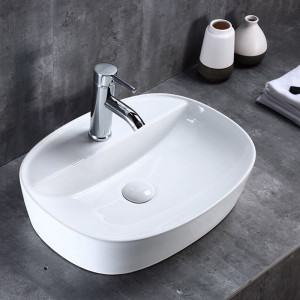 Lavoar pe blat Fluminia, Cassandra 50, alb, 50 x 38 cm