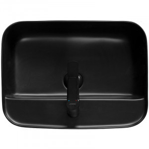 Lavoar pe blat, Fluminia, Juno-50MB, dreptunghiular, 50 x 40 cm, negru mat - Img 3