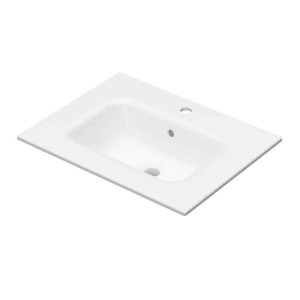 Lavoar pentru mobilier Fluminia, din ceramică, slim, alb, 60 x 46 cm