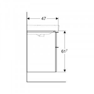 Mobilier pentru lavoar, Geberit, Smile, lava, 60 - Img 4
