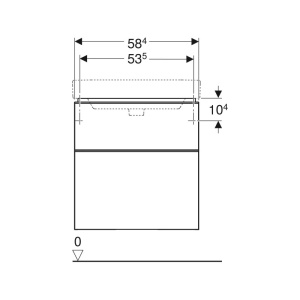 Mobilier pentru lavoar, Geberit, Smyle Square, 60 cm, lava mat - Img 3